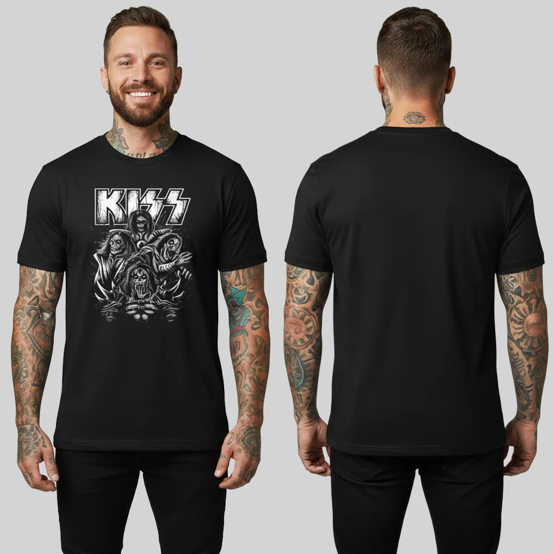 Camiseta Algodon Kiss Zombies Poster - Image 2