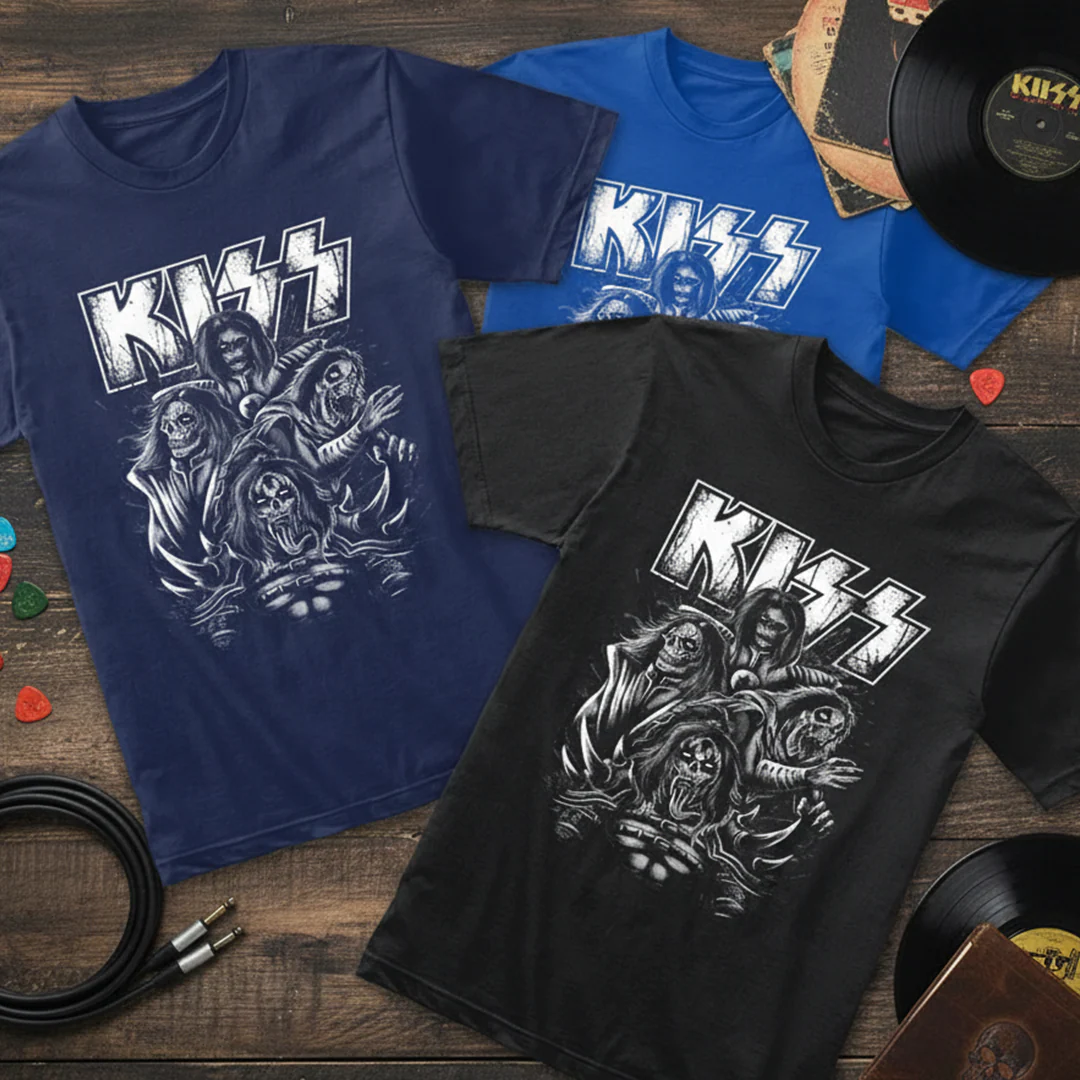 Camiseta Algodon Kiss Zombies Poster - Image 5