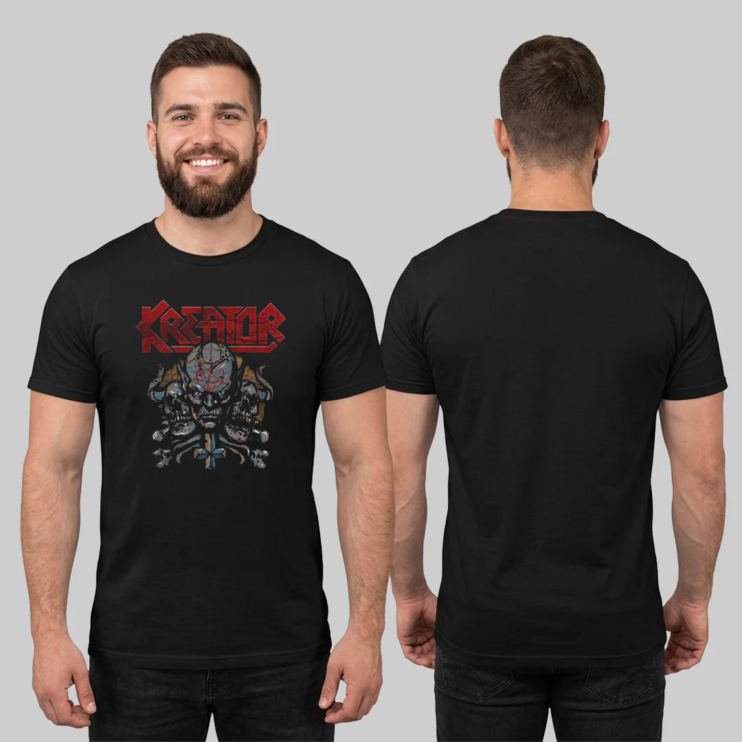 Camiseta Algodon Kreator Skull Faces Art - Image 2
