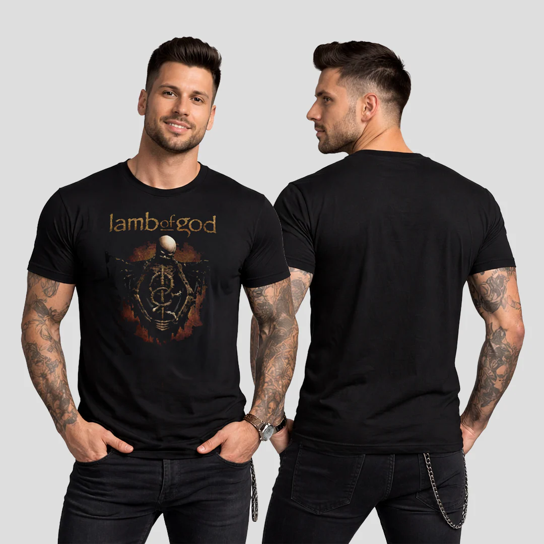 Camiseta Algodon Lamb Of God Skeleton Art - Image 2
