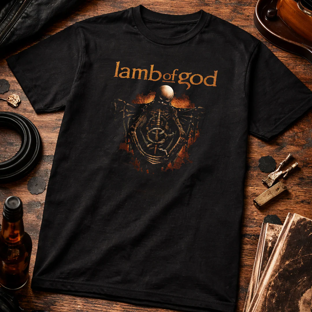 Camiseta Algodon Lamb Of God Skeleton Art - Image 3
