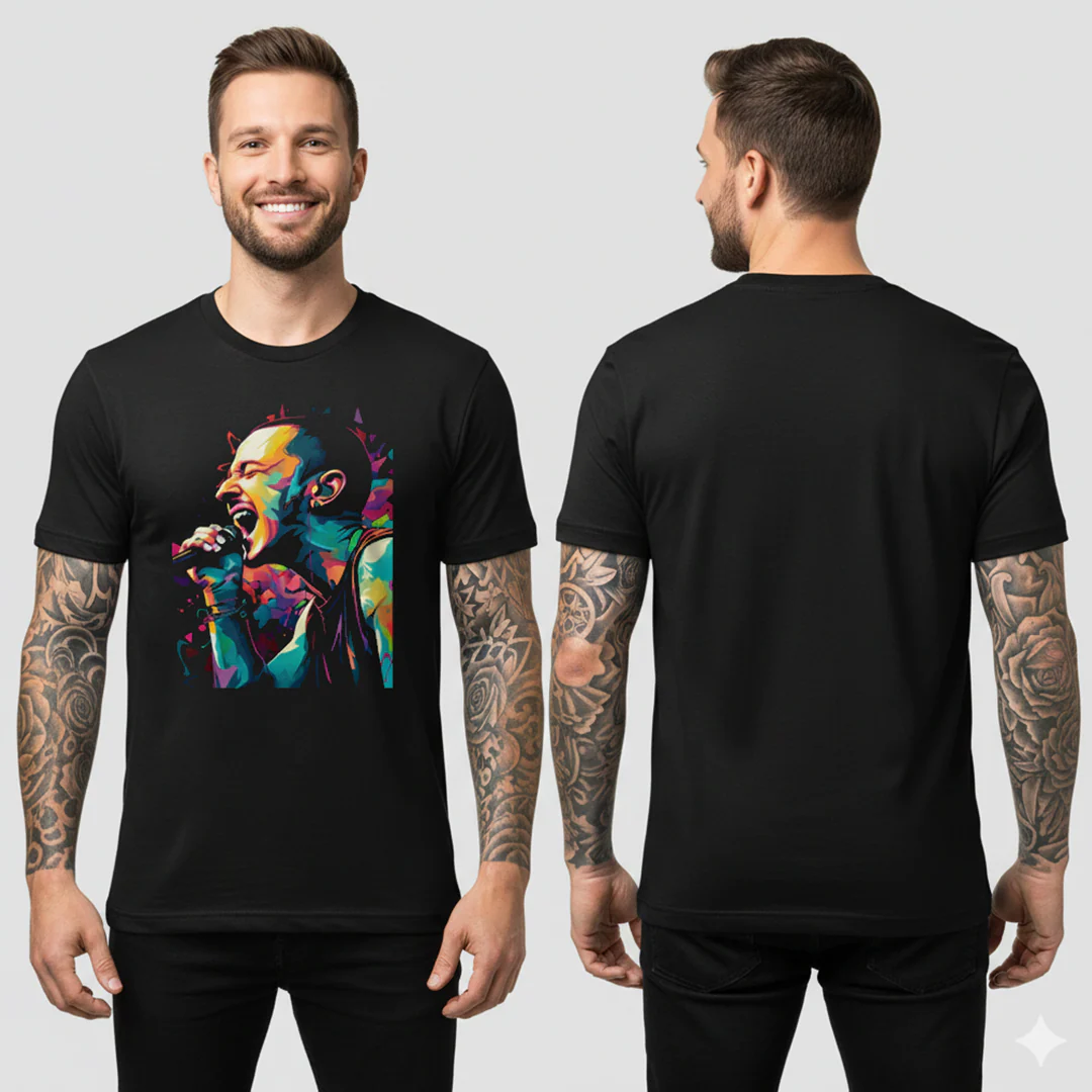 Camiseta Algodon Linkin Park Chester Bennington Colors - Image 2