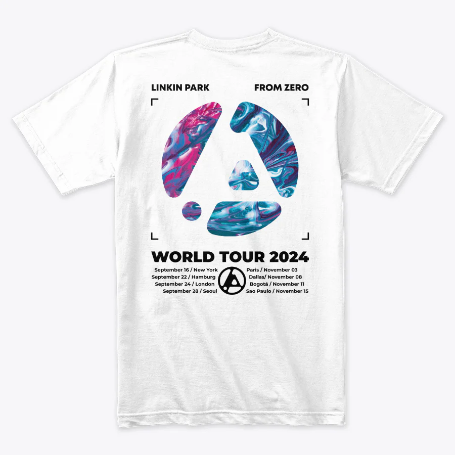 Camiseta Algodon Linkin Park From Zero Tour Blue - Image 2