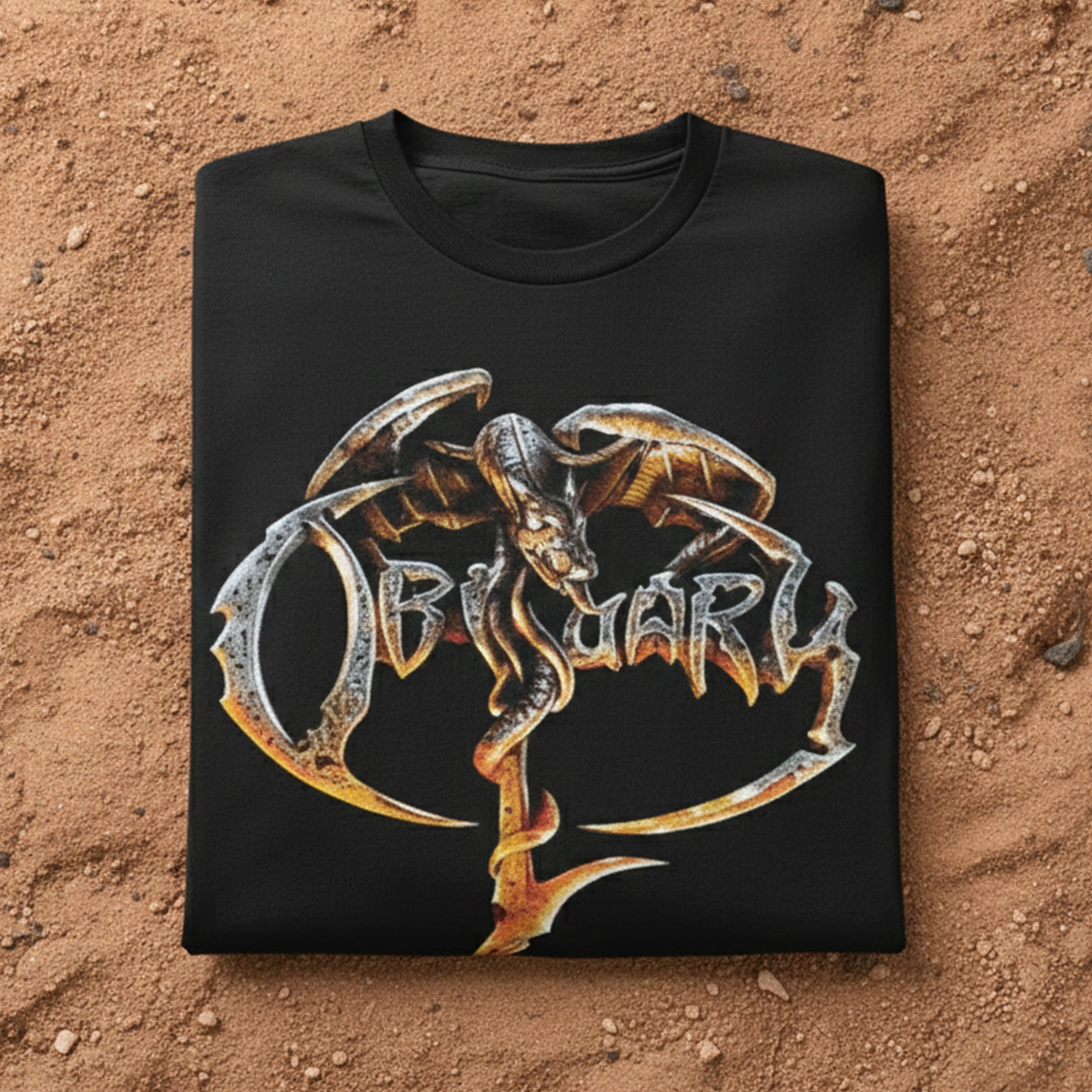 Camiseta Algodón Logo Obituary - Image 3