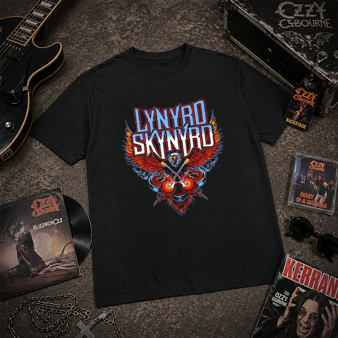 Camiseta Algodon Lynyrd Skynyrd Crossed Guitars - Image 3