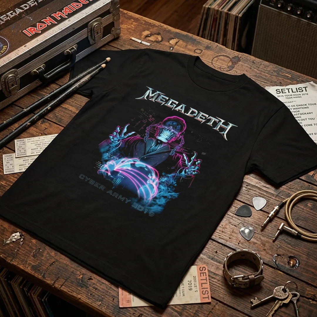 Camiseta Algodon MegaDeth Cyber Army 2019 - Image 3
