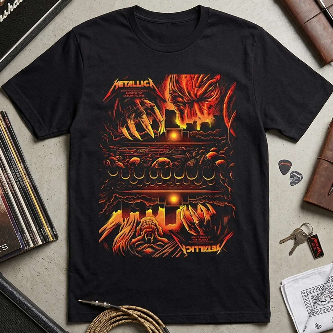 Camiseta Algodon Metallica Austin Postes 2018 - Image 3
