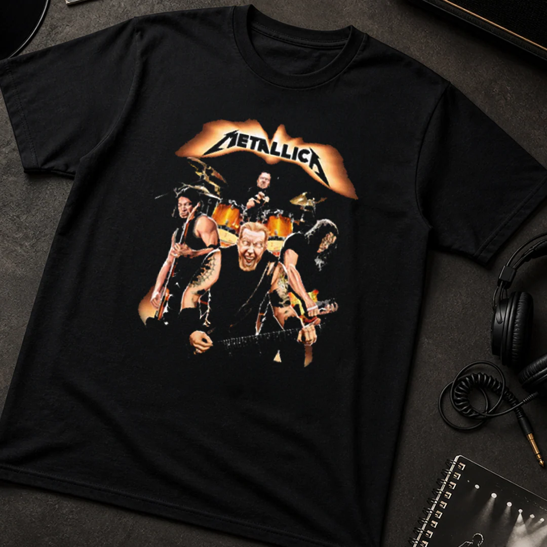 Camiseta Algodon Metallica Band Poster - Image 3