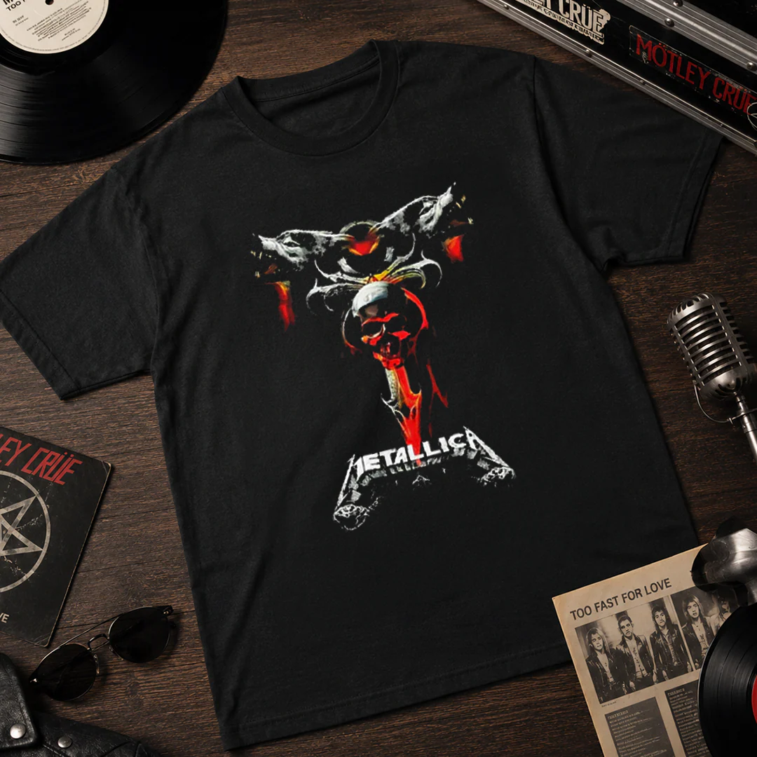 Camiseta Algodon Metallica Cruz Wolf - Image 3