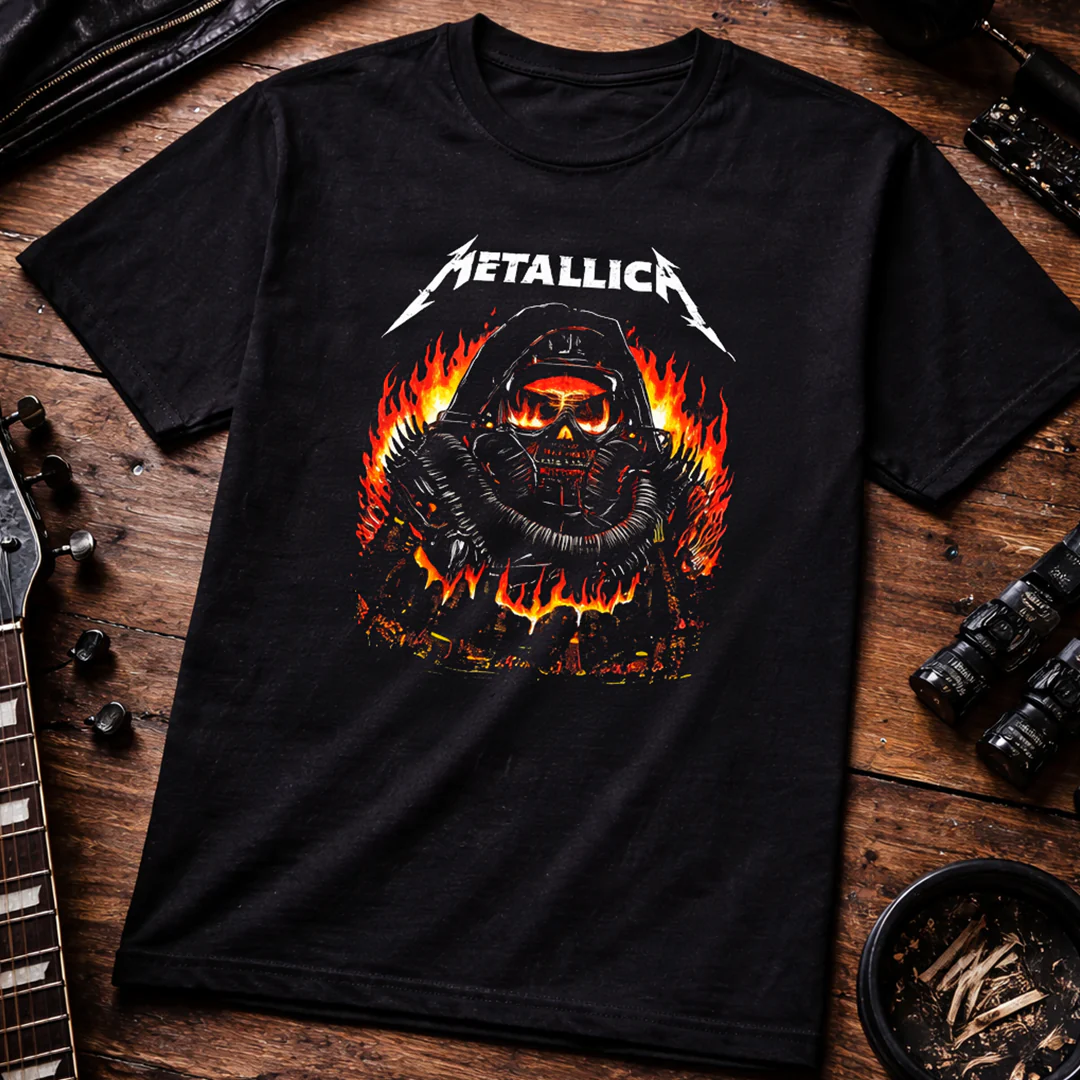 Camiseta Algodon Metallica Fire City Art - Image 3
