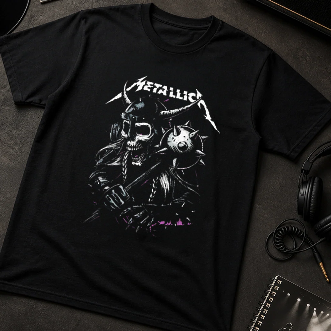Camiseta Algodon Metallica Guerrero Nordico Art - Image 3