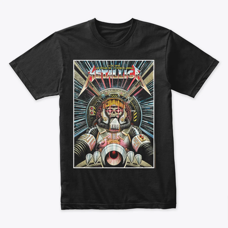 Camiseta Algodon Metallica Las Vegas Poster