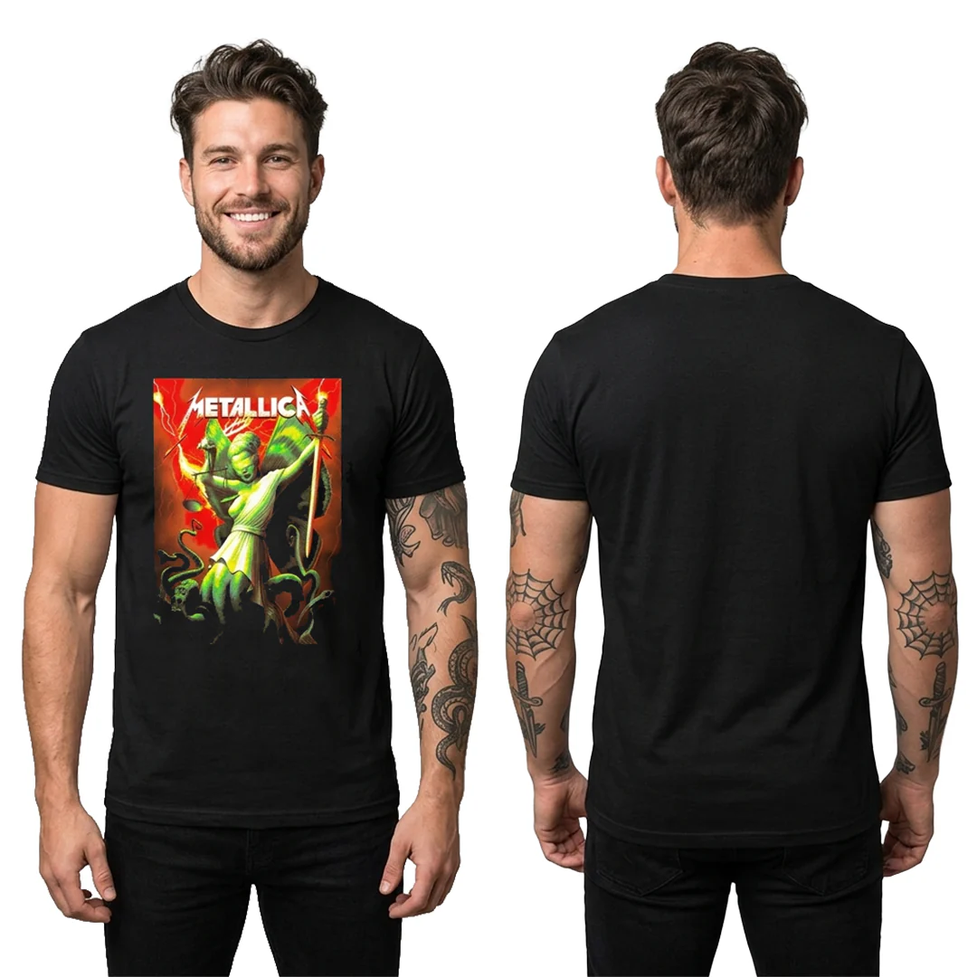 Camiseta Algodon Metallica Octupus Sacramento Art - Image 2