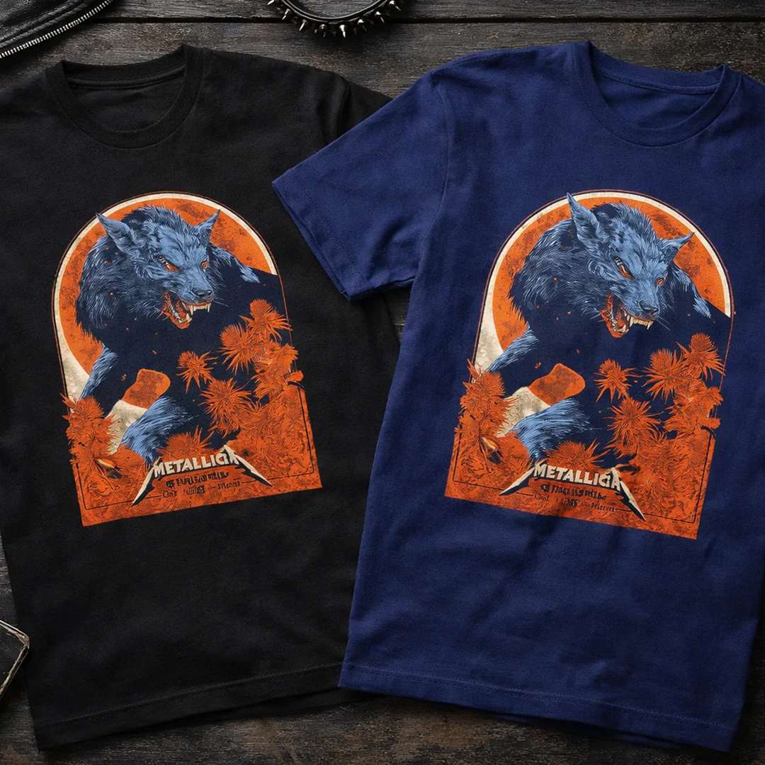 Camiseta Algodon Metallica Of Wolfand Man - Image 4
