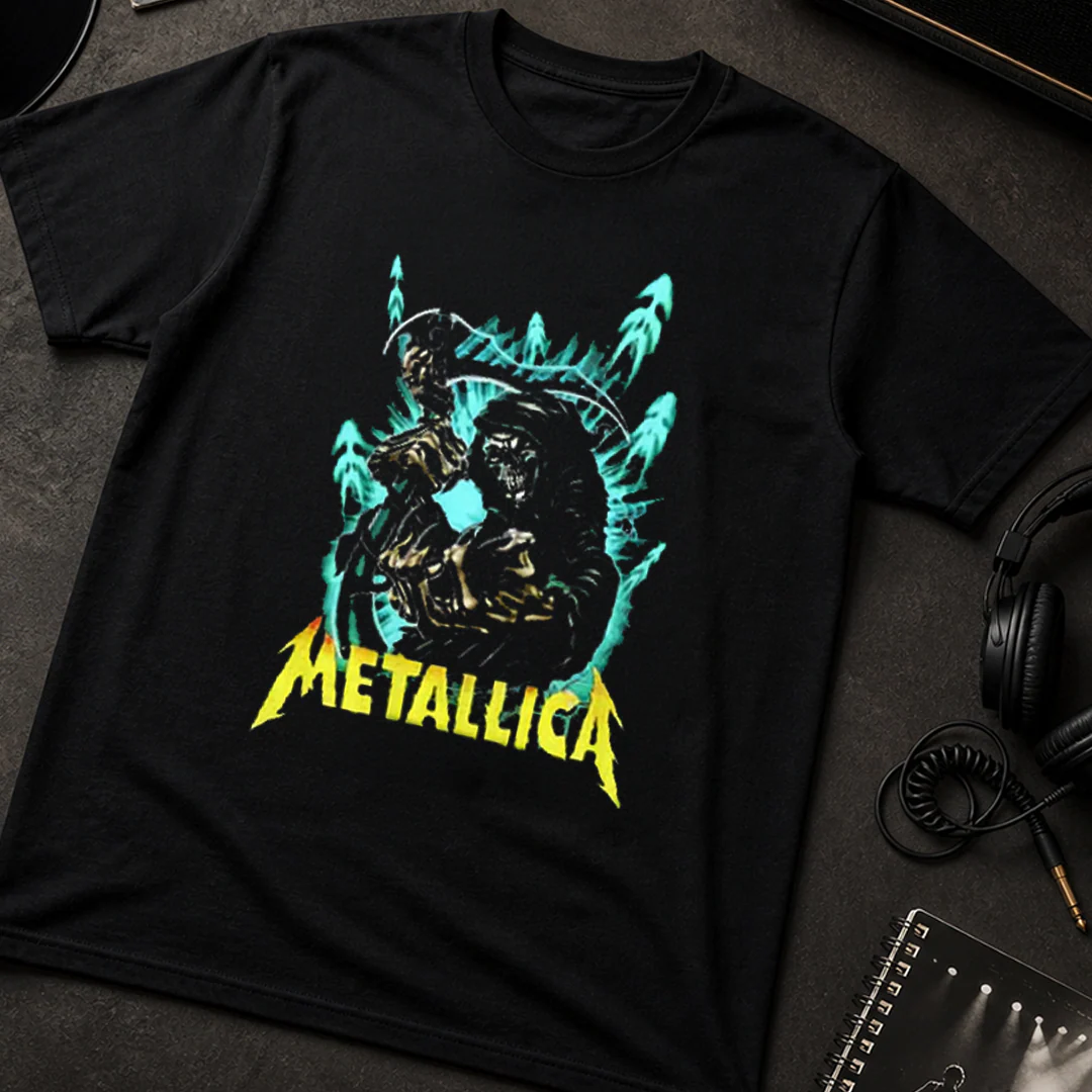 Camiseta Algodon Metallica Parca Ghost Art - Image 3
