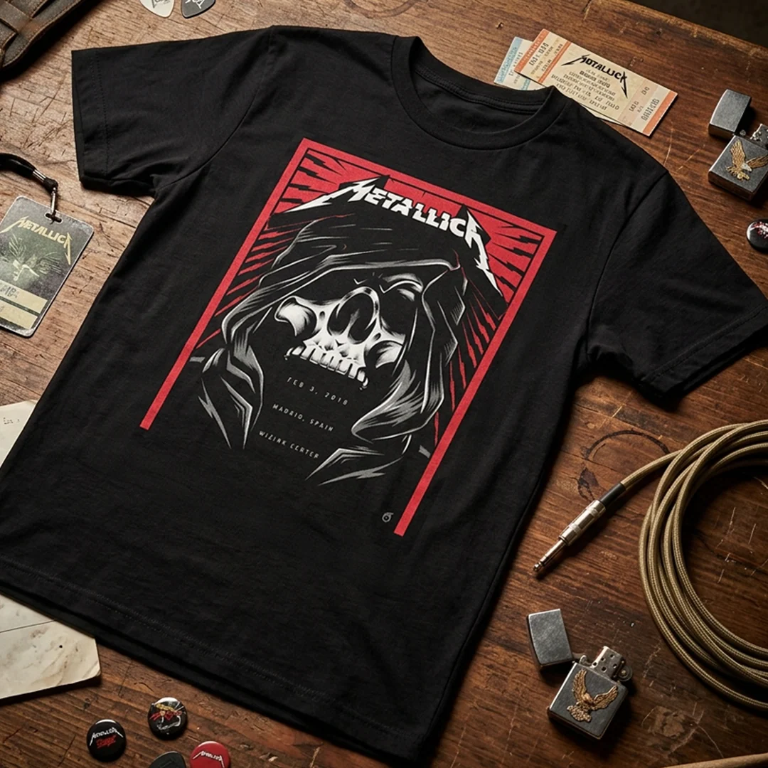 Camiseta Algodon Metallica Poster España - Image 3