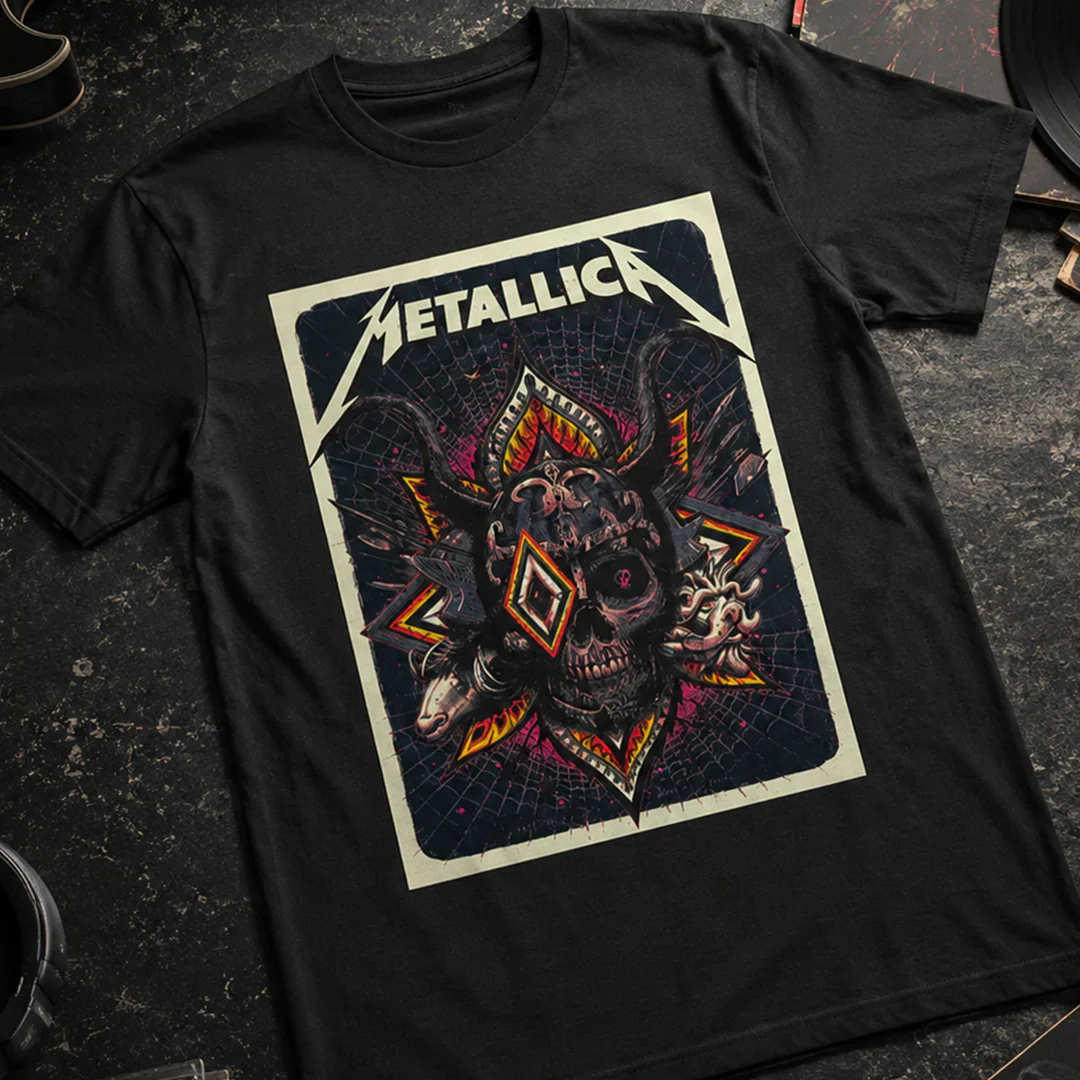 Camiseta Algodon Metallica Skull Vikingo Poster - Image 3