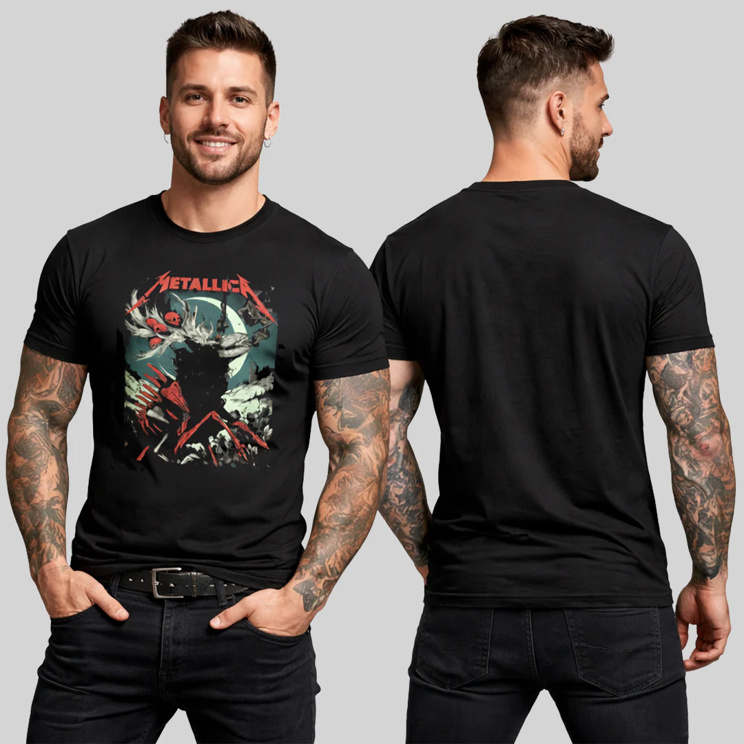 Camiseta Algodon Metallica Deer Poster - Image 2