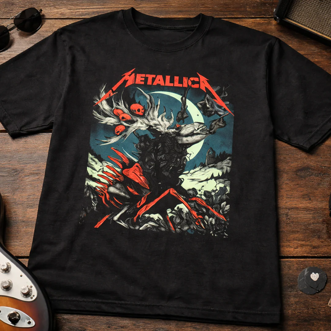 Camiseta Algodon Metallica Deer Poster - Image 3