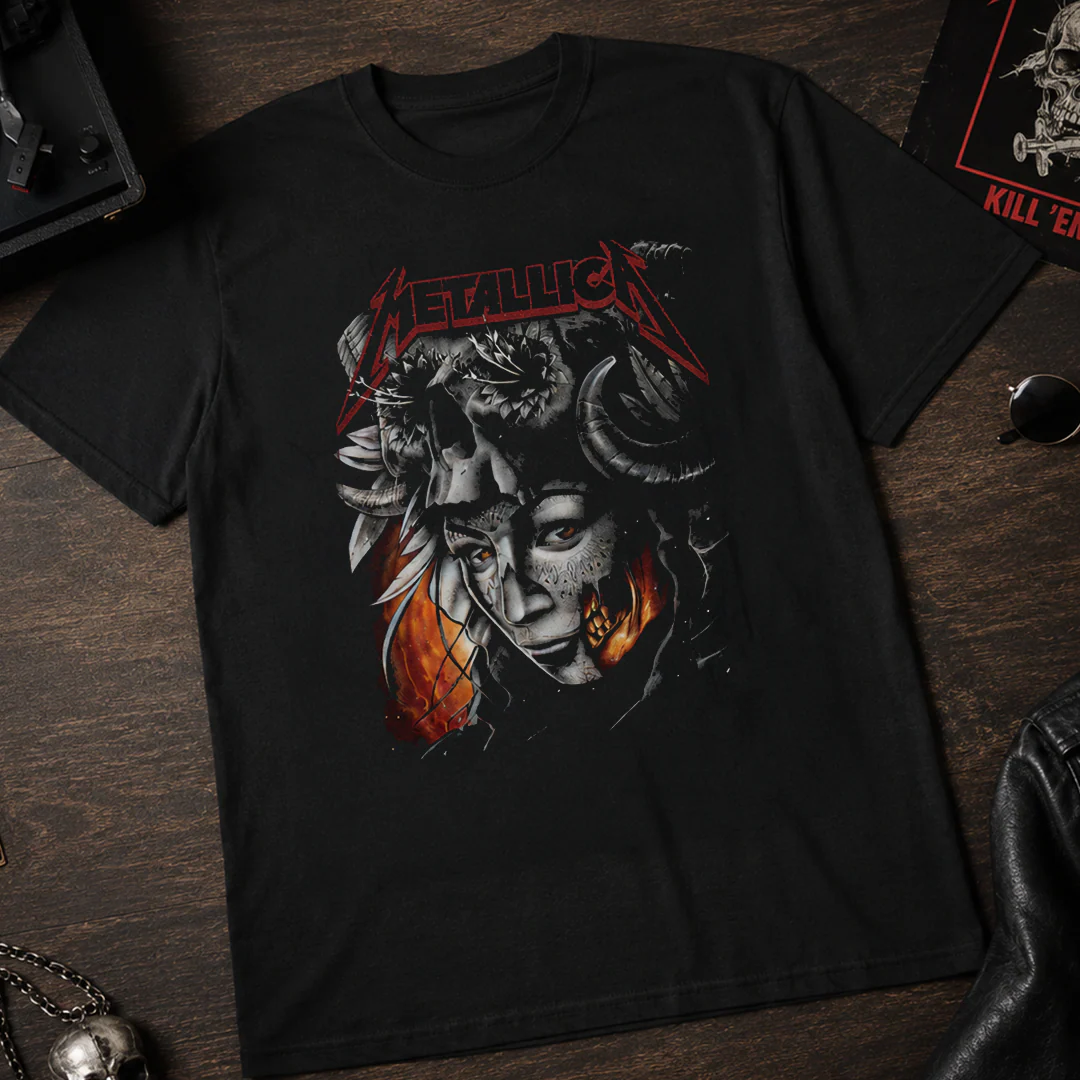 Camiseta Algodon Metallica Women Vikingo Art - Image 3