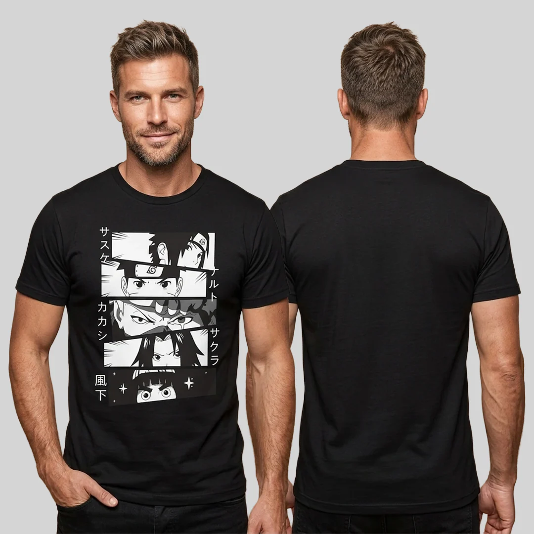 Camiseta Algodon Naruto Faces Poster - Image 2