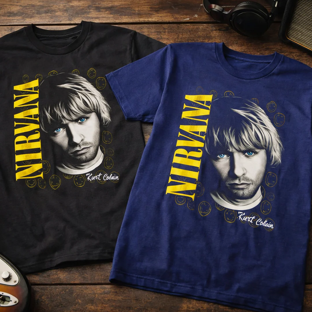 Camiseta Algodon Nirvana Face Kurt Cobain Art - Image 4