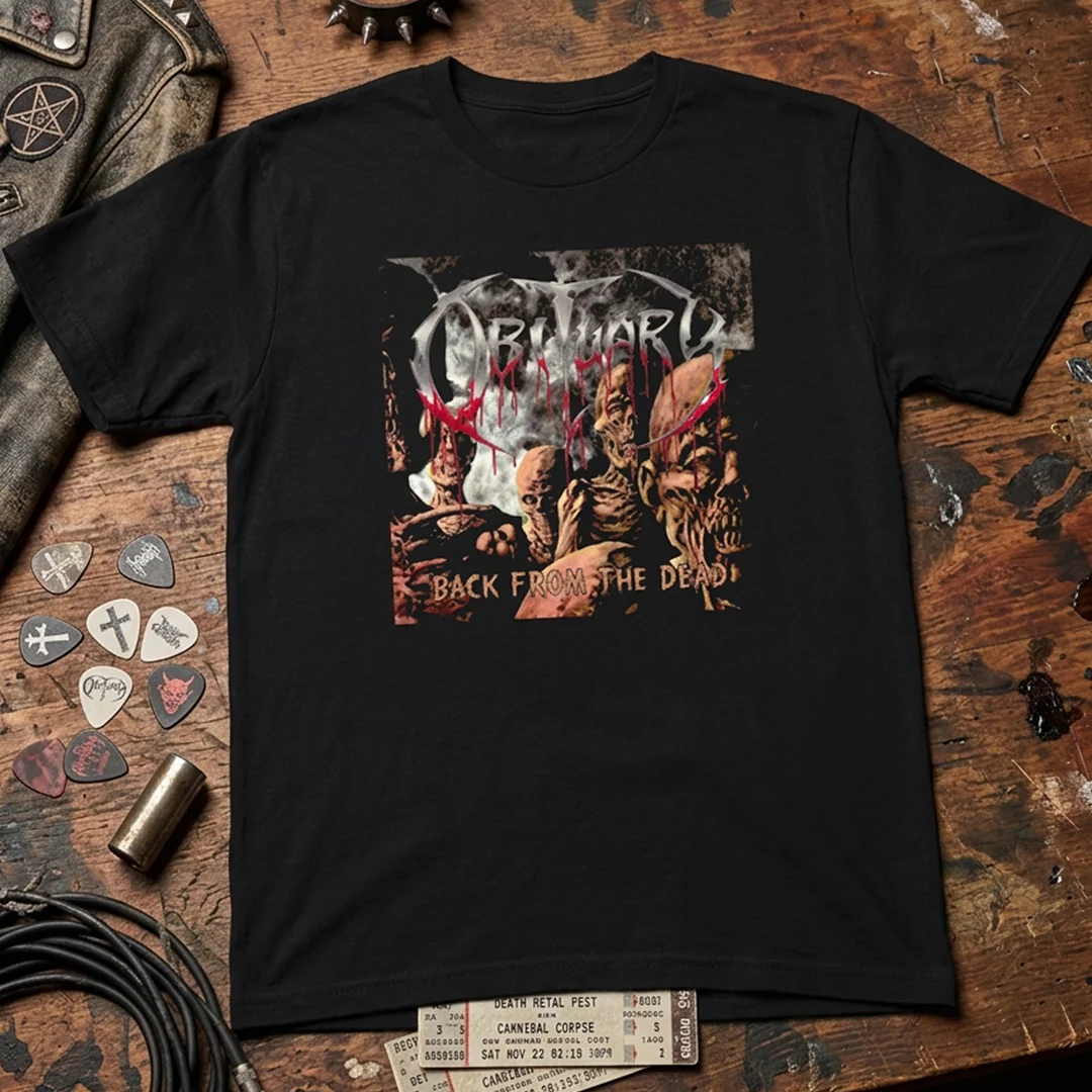 Camiseta Algodón Obituary Back From The Dead - Image 3