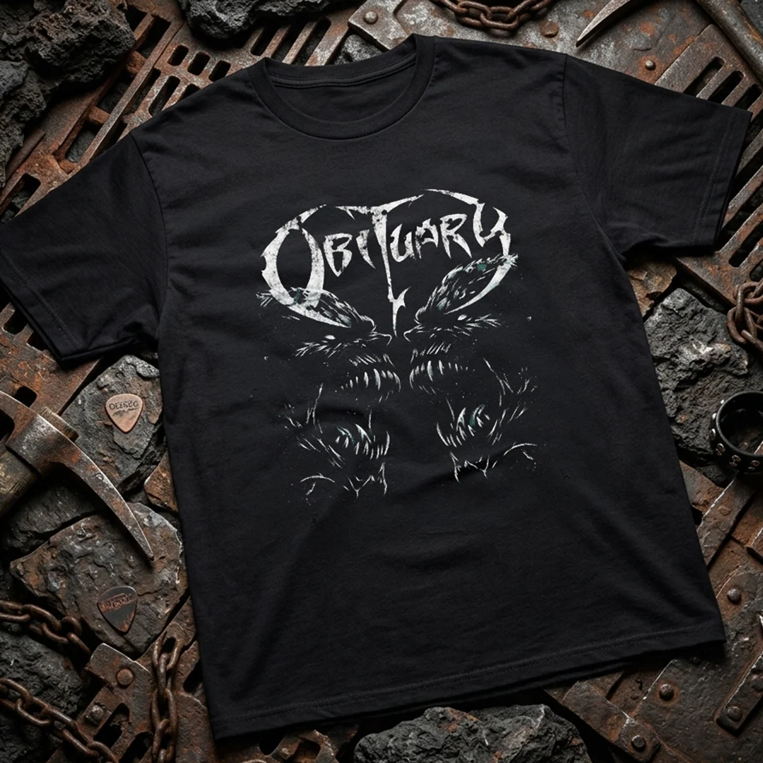 Camiseta Algodón Obituary Faces - Image 3