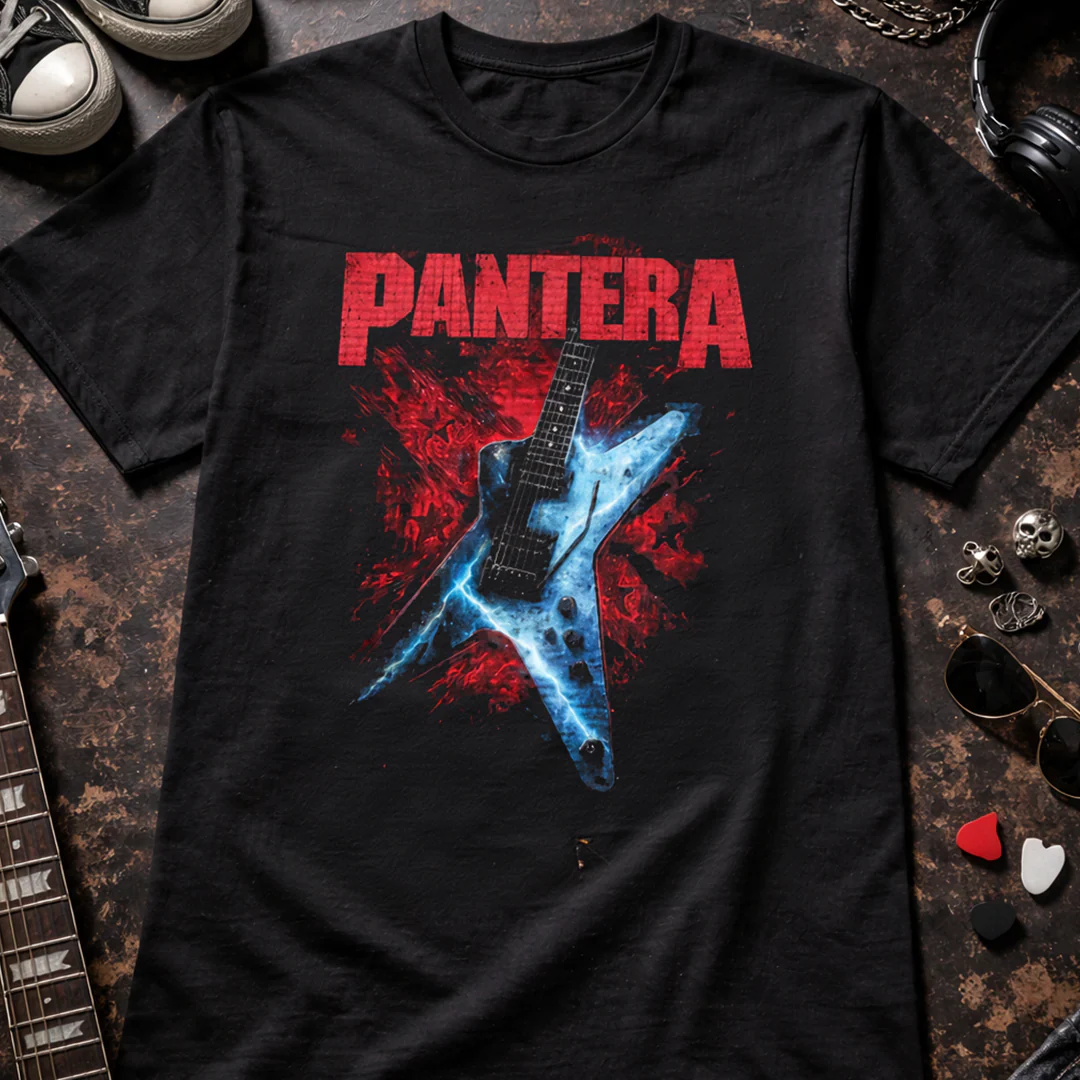 Camiseta Algodon Pantera Guitar Art - Image 3