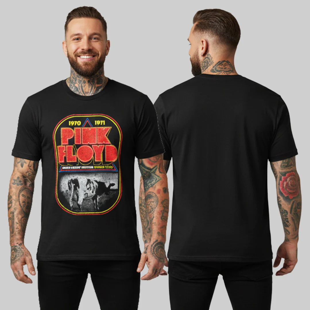 Camiseta Algodon Pink Floyd Atom Heart Mother World Tour 1970 - Image 2