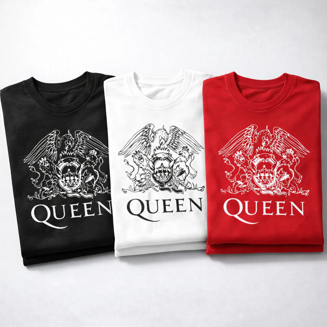 Camiseta Algodon Queen Logo Rock Style - Image 5