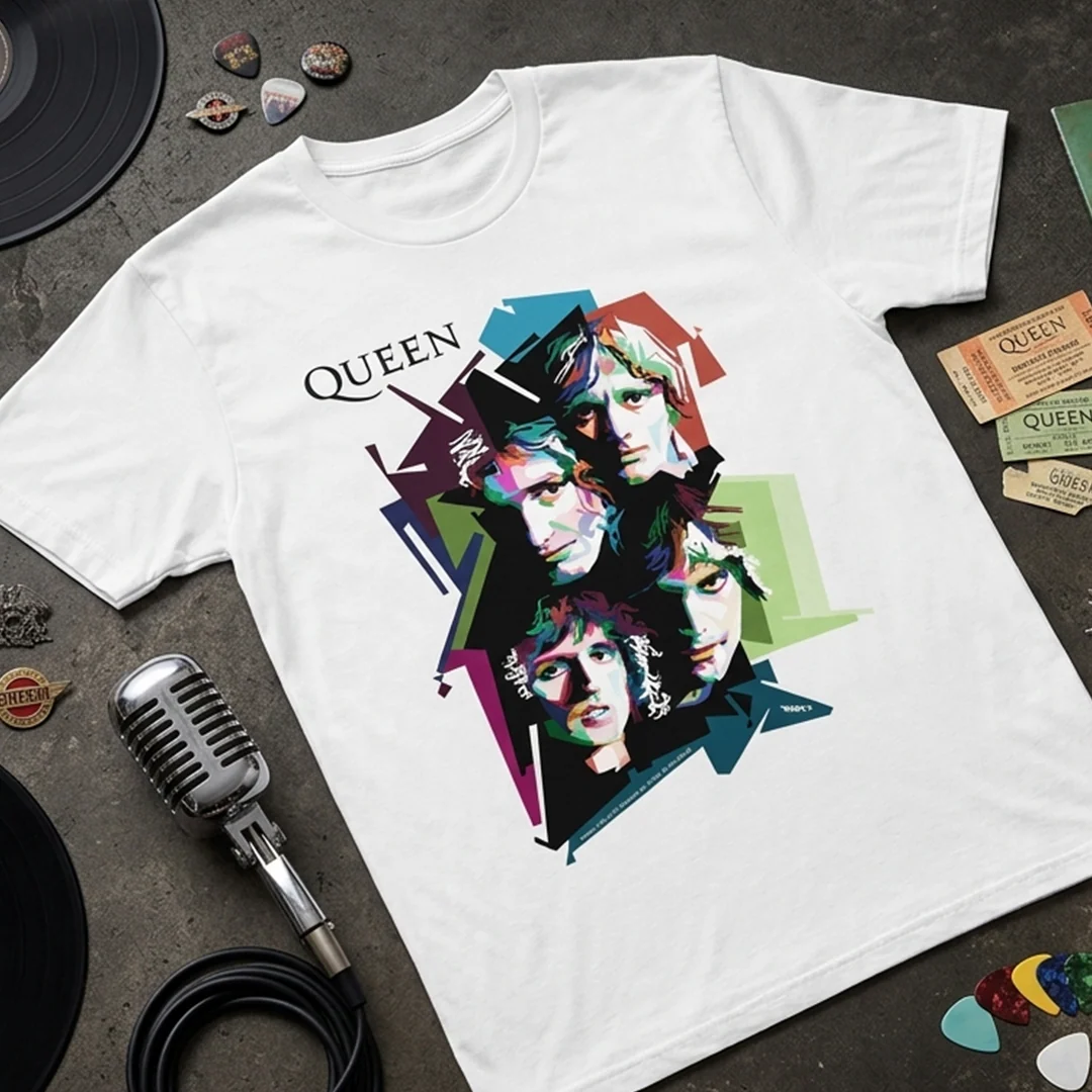 Camiseta Algodon Queen Tops Faces Poster - Image 3