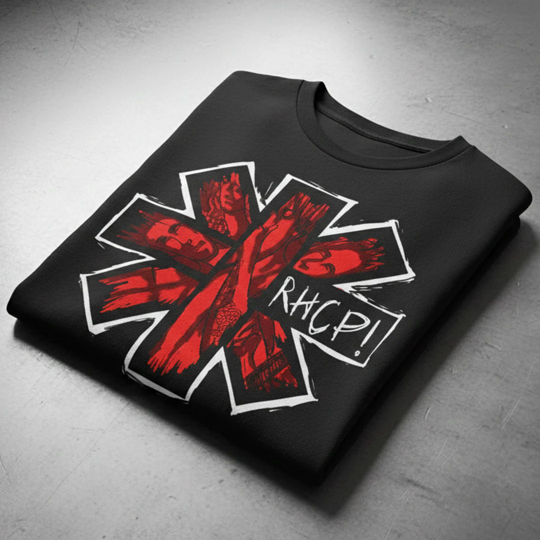 Camiseta Algodon RHCP Logo Red Style - Image 3