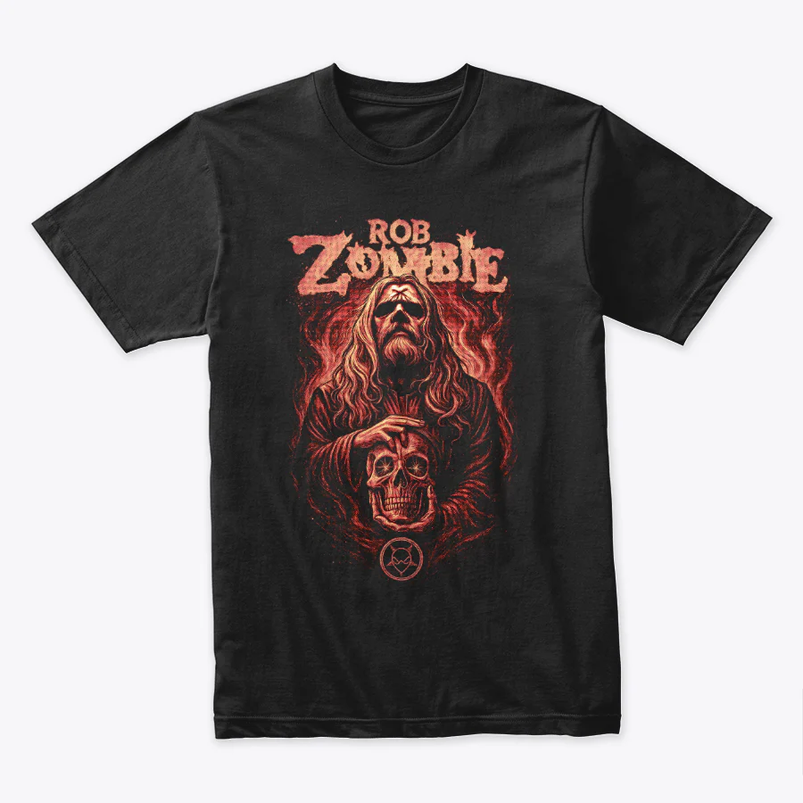 Camiseta Algodon Rob Zombie Poster Skull