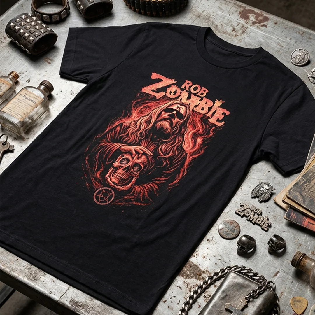 Camiseta Algodon Rob Zombie Poster Skull - Image 3