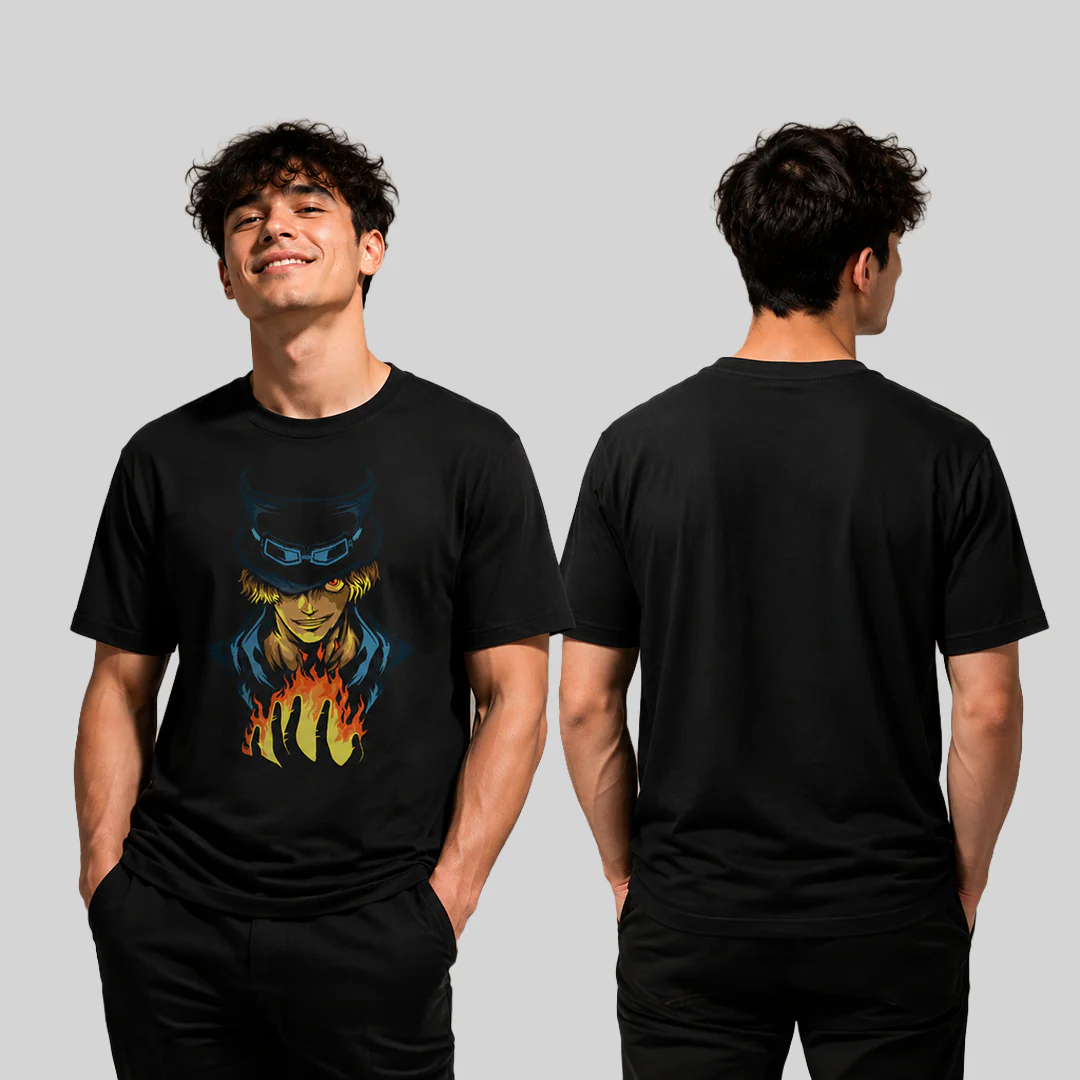 Camiseta Algodon Sabo Fire One Piece Art - Image 2