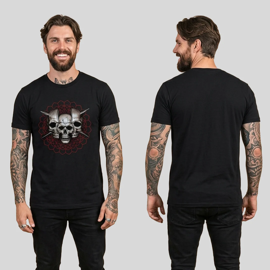 Camiseta Algodón Skull Spikes Tool - Image 2