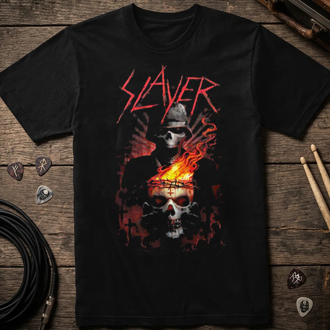 Camiseta Algodon Slayer Fire Cementerio Poster - Image 3