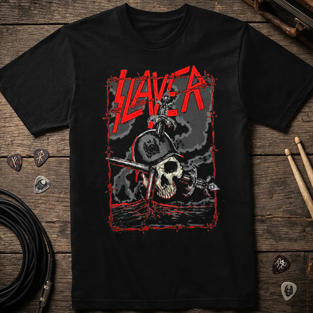 Camiseta Algodon Slayer Skull Metal Art - Image 3