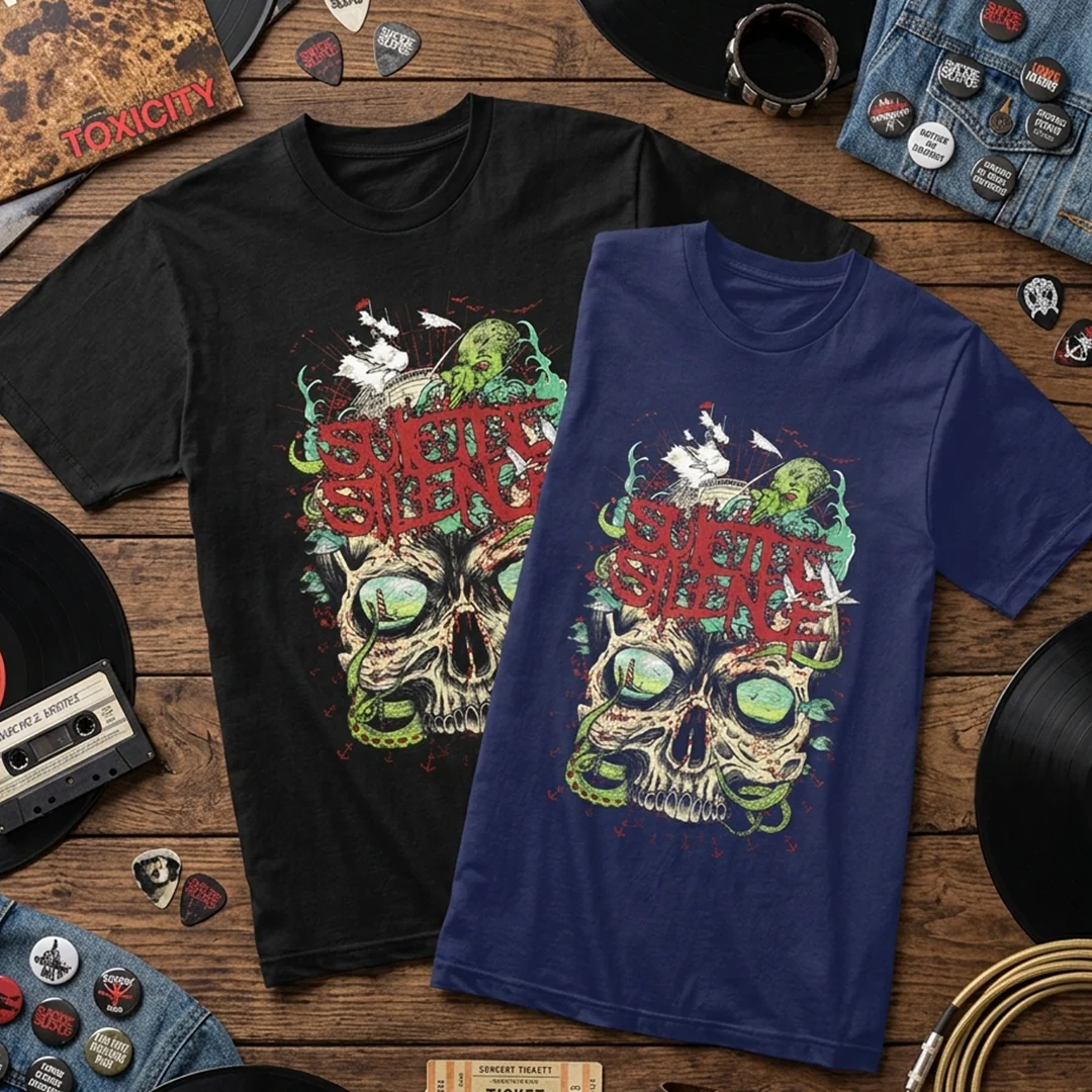 Camiseta Algodon Suicide Silence Skull Snake Style - Image 4