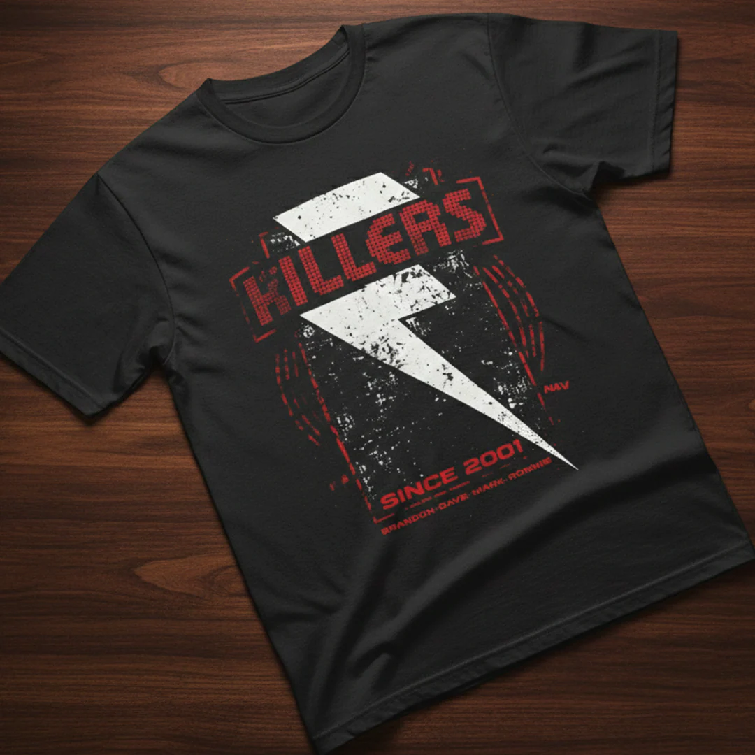 Camiseta Algodon The killers Red Lightning Bolt - Image 3
