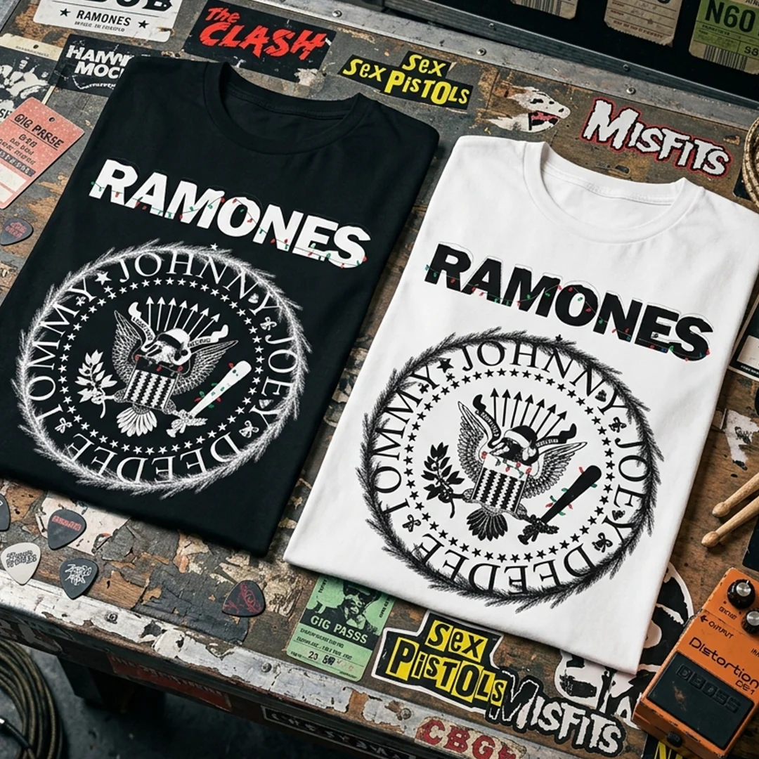Camiseta Algodon The Ramones Logo Casico Navidad - Image 4