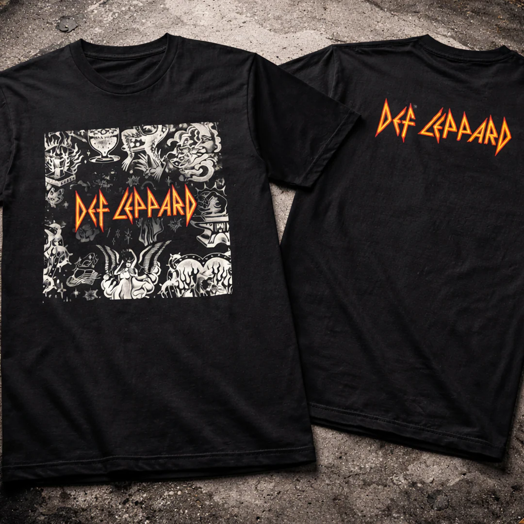 Camiseta Def Leppard Art Doble estampado - Image 4