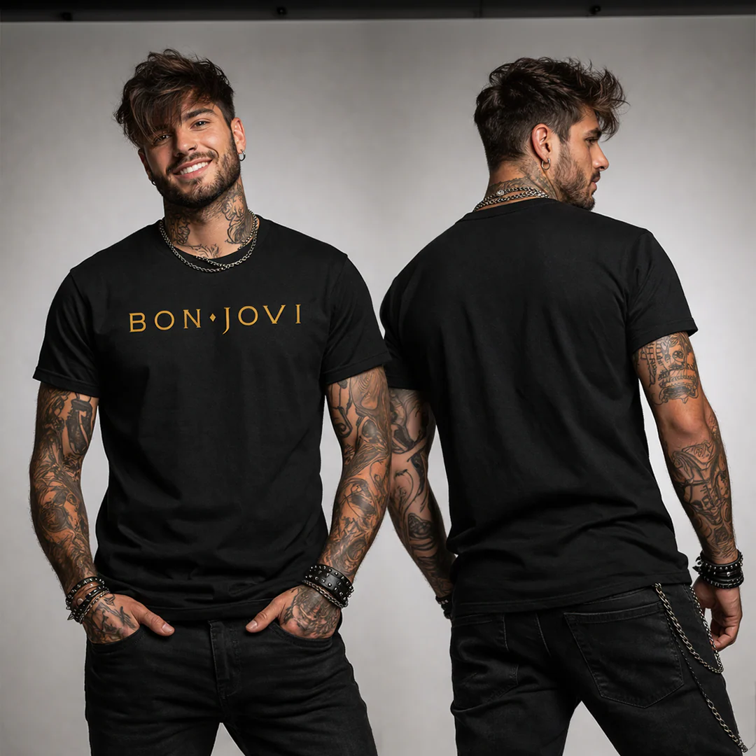 Camiseta en Algodón Rock Style Bon jovi - Image 3
