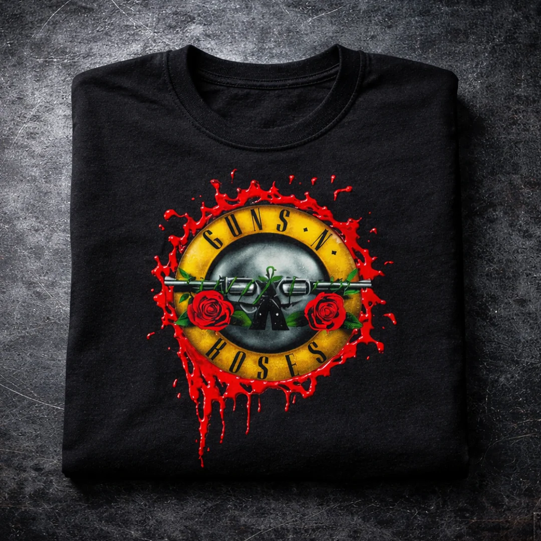Camiseta Guns N Roses Logo Blood Art - Image 4