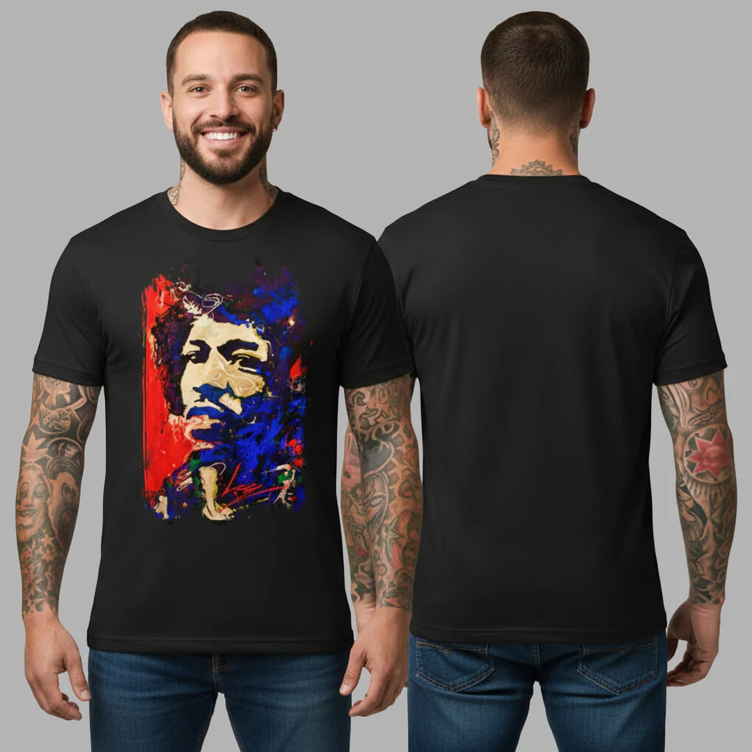 Camiseta Jimmy Hendrix paint Art - Image 3