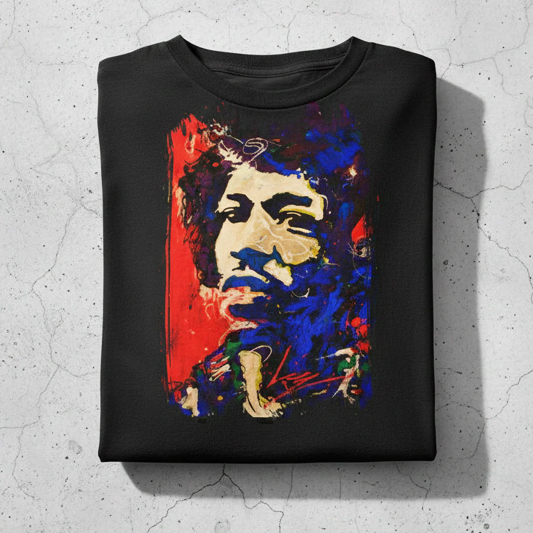 Camiseta Jimmy Hendrix paint Art - Image 4