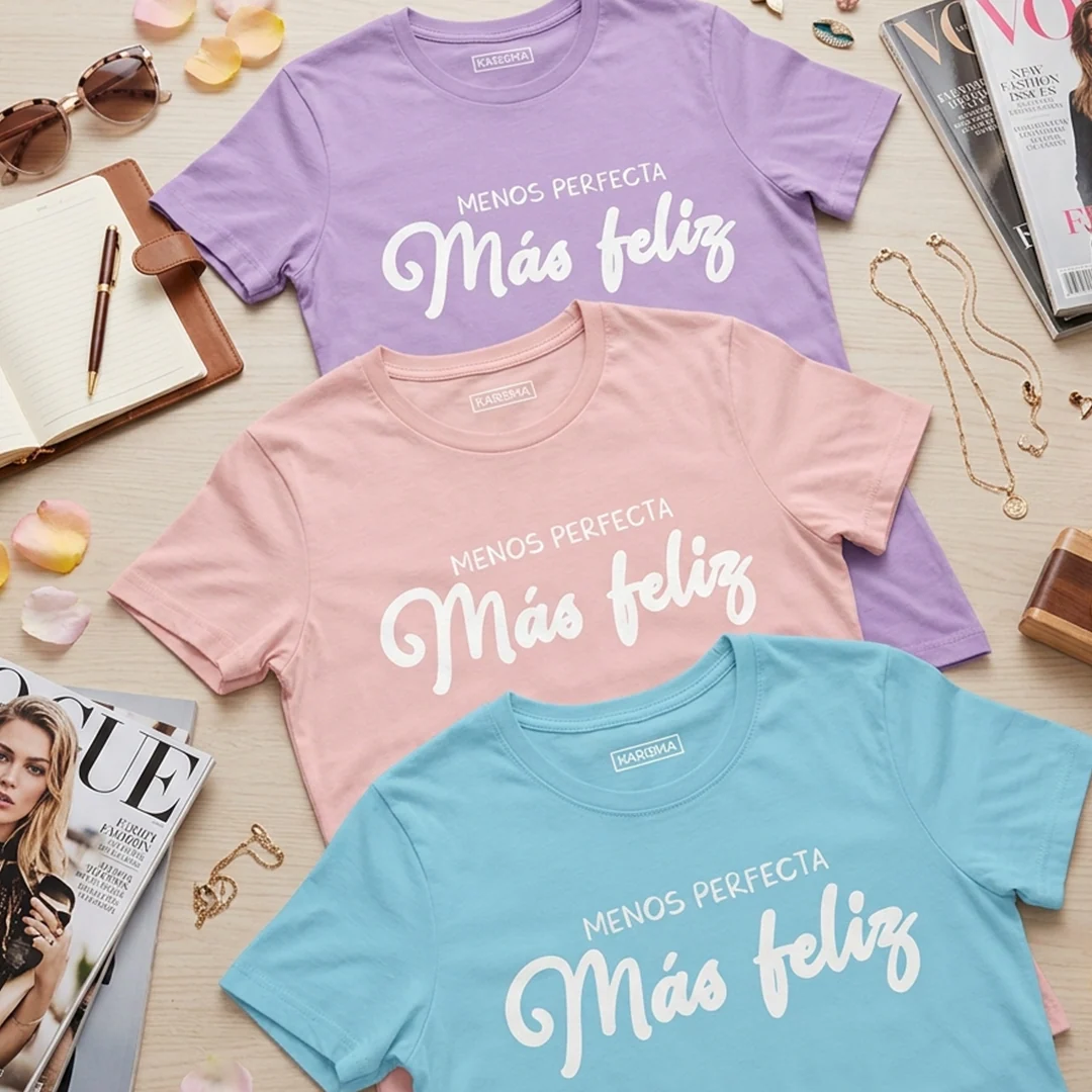 Camiseta "más feliz" Karisma Para Mujer - Image 10