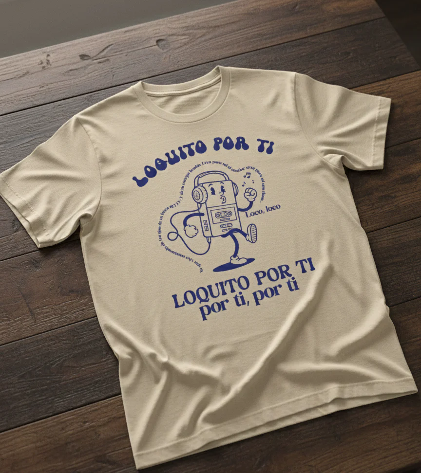 Camiseta Navideña Loquito Por Ti Azul - Image 2