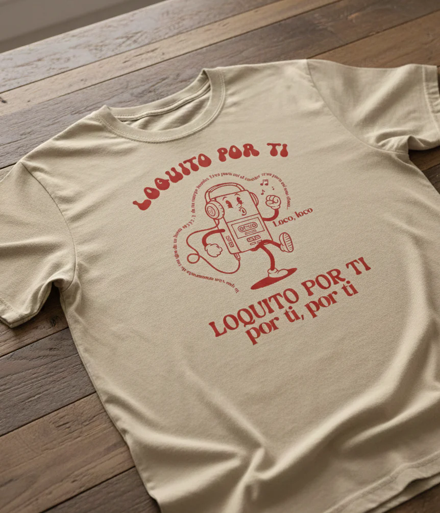 Camiseta Navideña Loquito Por Ti Rojo - Image 2